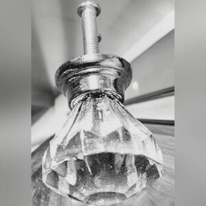 Cabinet / Dresser KNOBS Chrystal STYLE  SPARKLE! SILVER-TONE